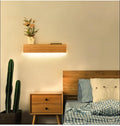 Eliana - Modernes Eichenholz-Regal & Lampe